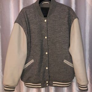 All Saints wool/leather Varsity coat